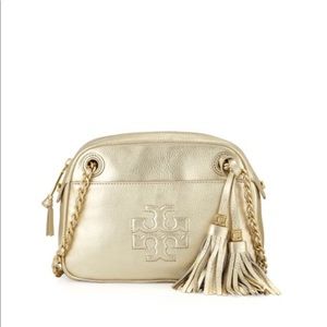 Brand New Gold Tory Burch Crossbody Bag
